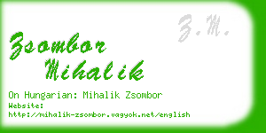 zsombor mihalik business card